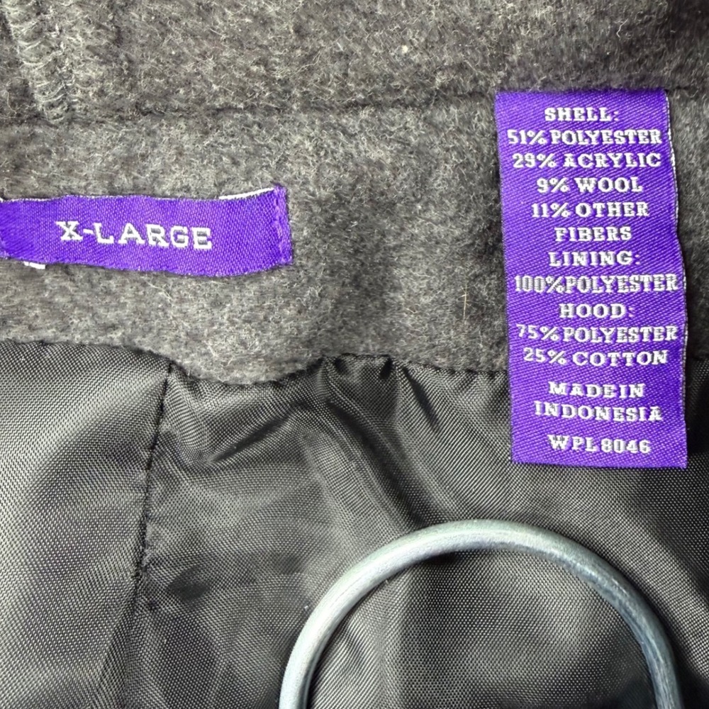 American Rag Mens Herringbone Blazer Jacket Hood Gray XL 1990s vibes Y2K Street - Picture 2 of 10
